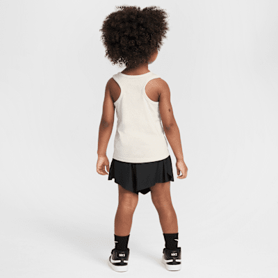 Conjunto de 2 piezas de camiseta de tirantes y shorts de malla Wild Flower infantil Nike Dri-FIT