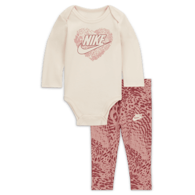 Nike Animal Print Bodysuit and Leggings Set