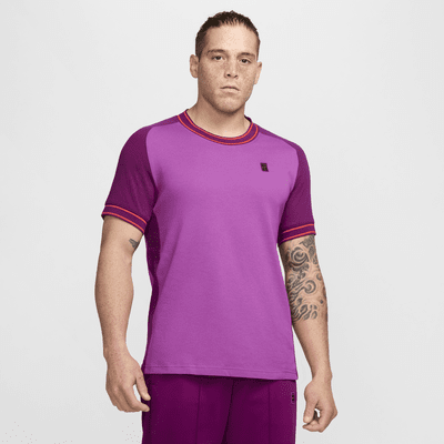 Haut de tennis à manches courtes NikeCourt Heritage pour homme