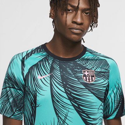 FC Barcelona Men's Pre-Match Short-Sleeve Soccer Top