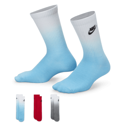 Calcetines largos para niños talla pequeña Nike (paquete de 3)