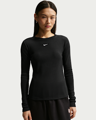 Женская футболка Nike Sportswear Tight Long-Sleeve Ribbed