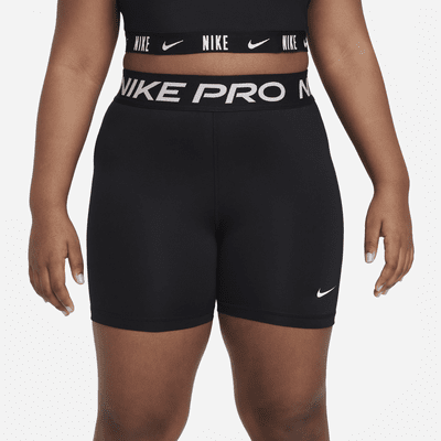 Nike Pro Big Kids' (Girls') Dri-FIT 5" Shorts (Extended Size)