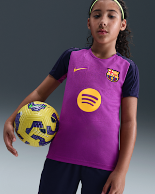 Детские шорты FC Barcelona Strike Big Kids' Nike Dri-FIT Soccer Short-Sleeve Top
