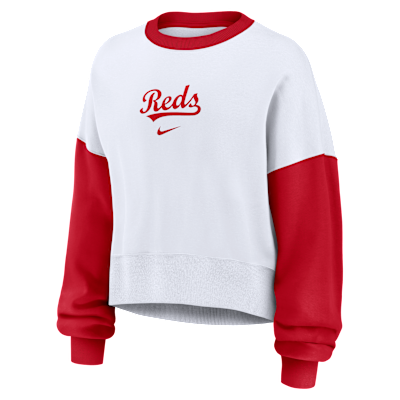 Cincinnati Reds Primary Women's Nike MLB Pullover Crew