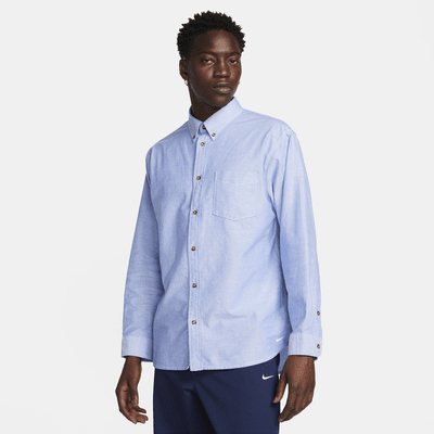 Långärmad Nike Life button-down-skjorta i oxfordmodell för män