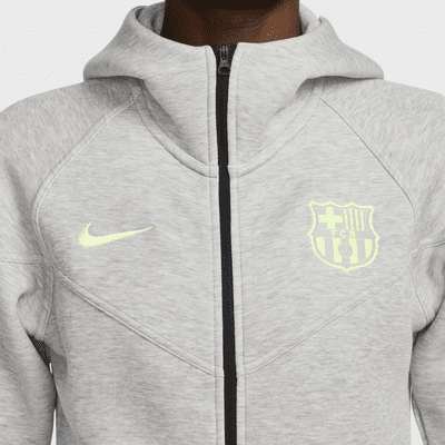 FC Barcelona Tech Fleece Windrunner Nike Fußball-Hoodie mit durchgehendem Reißverschluss für Damen