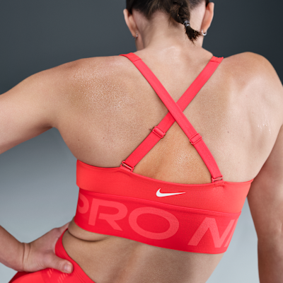Bra deportivo de media sujeción con almohadillas para mujer Nike Pro Indy Plunge