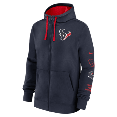 Houston Texans Club Men's Nike NFL Full-Zip Hoodie