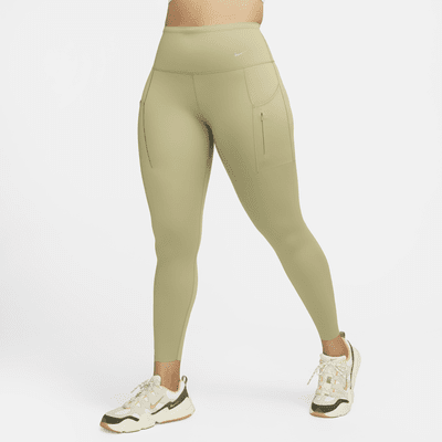 Leggings de tiro alto de 7/8 de sujeción firme con bolsillos para mujer Nike Go