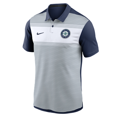 Seattle Mariners Striped Vapor Polo Men's Nike Dri-FIT MLB Polo