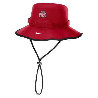 Gorro tipo pescador universitario Nike para hombre Ohio State Buckeyes On-Field Apex Boonie