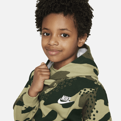 Nike Sportswear Club Camo Pullover Little Kids Hoodie