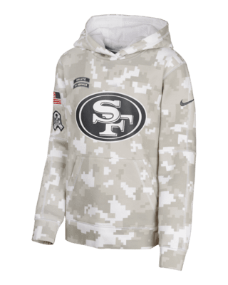 Подростковое худи San Francisco 49ers Salute to Service Primary Edge Club Big Kids' Nike NFL Pullover Hoodie