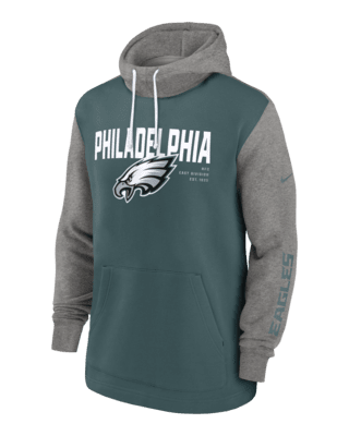 Philadelphia Eagles Color Block Men's Nike NFL Pullover Hoodie.