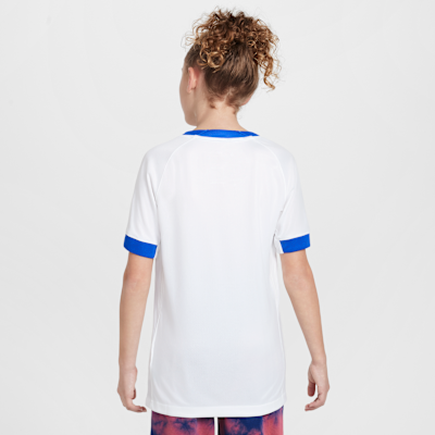 England 2025 Stadium Home (Women's Team) Big Kids' Nike Dri-FIT Soccer Replica Jersey