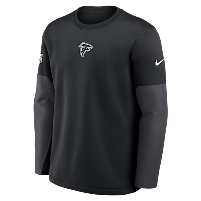 Playera de manga larga Nike Therma-FIT de la NFL para hombre Atlanta Falcons Scripted To Win Sideline Coach
