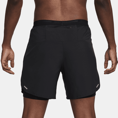 Nike Dri-FIT Stride Men's 18cm (approx.) 2-In-1 Running Shorts Size 2XL (Black)
