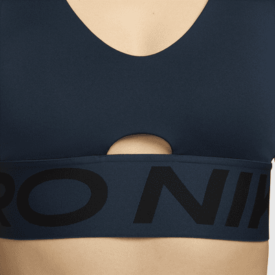 Brassière de sport rembourrée à maintien normal Nike Pro Indy Plunge pour femme