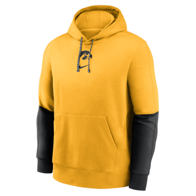 Sudadera con gorro sin cierre universitaria Nike para hombre Iowa Hawkeyes Sideline Team Issue Club