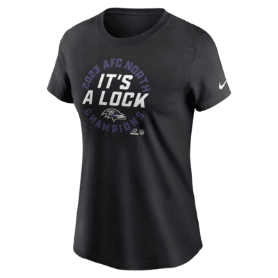 Baltimore Ravens 2023 AFC North Champions Trophy Collection Women's Nike NFL T-Shirt. Nike.com