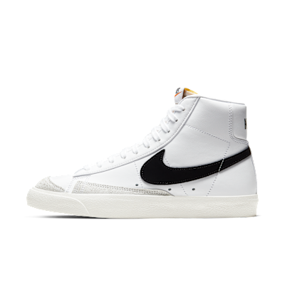 nike blazer high black and white