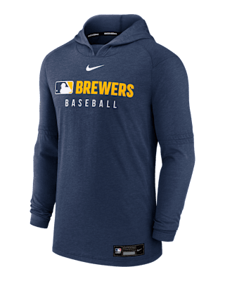 Мужское худи Milwaukee Brewers Authentic Collection Nike Dri-FIT MLB Pullover Hoodie