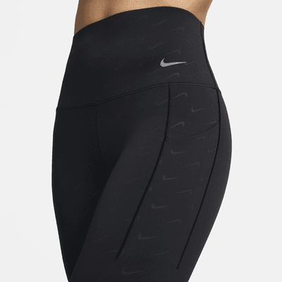 Nike Universa Leggings de 7/8 de talle alto y sujeción media con bolsillos y estampado - Mujer