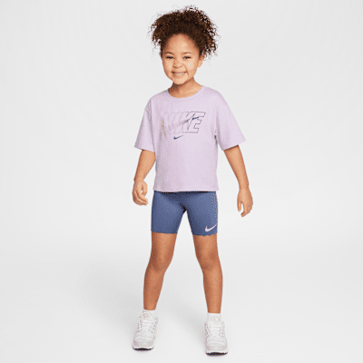 Nike Dri-FIT Swoosh Motion Little Kids' 2-Piece Bike Shorts Set