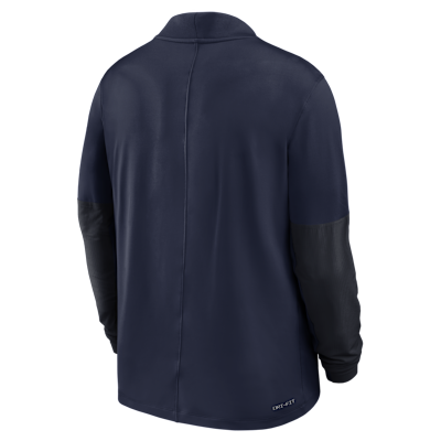 Chamarra universitaria Nike Dri-FIT de medio cierre para hombre West Virginia