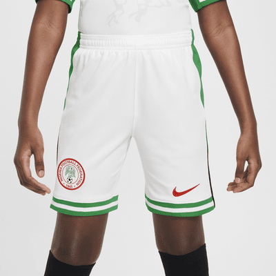 Nigeria 2024 Stadium Thuis Nike replica voetbalshorts met Dri-FIT voor kids