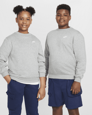 Подростковый свитшот Nike Sportswear Club Fleece Big Kids' (Extended Size)