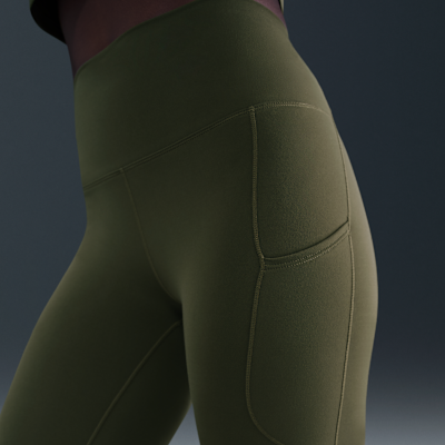 Nike One 7/8-Leggings mit hohem Bund und Taschen für Damen