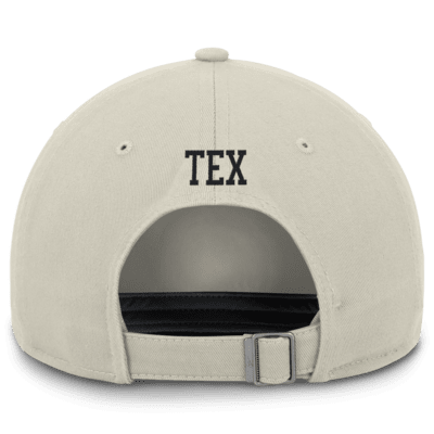 Gorra universitaria Nike Dri-FIT ajustable para hombre Texas Longhorns Legacy Club Swoosh