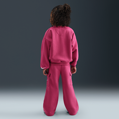 Nike Essentials Little Kids' Graphic Crew and Cargo Pants Set
