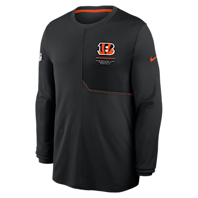 Cincinnati Bengals Sideline Coach Men's Nike Dri-FIT NFL Long-Sleeve Top from Nike - $65