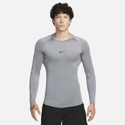Mens Oversized T-Shirt Quick Dry Sport Tight Fit Long Sleeve GYM