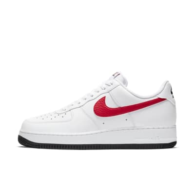 mens all red air force ones