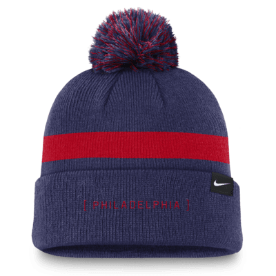 Philadelphia Phillies Hometown Peak Men's Nike MLB Cuffed Pom Beanie