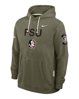 Мужское худи Florida State 2025 Military Appreciation Nike Dri-FIT College Pullover Hoodie