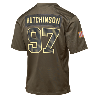 Aidan Hutchinson Detroit Lions Salute to Service Big Kids’ Nike NFL Game Jersey
