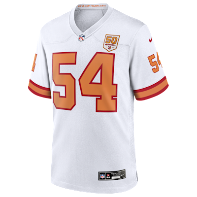 Jersey de juego Nike de la NFL para hombre de Lavonte David de los Tampa Bay Buccaneers de la 50.ª temporada