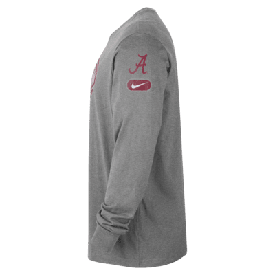 Playera de manga larga universitaria Nike para hombre Alabama Fast Break