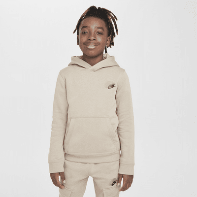 Felpa pullover in fleece con cappuccio Nike Sportswear Standard Issue – Ragazzo