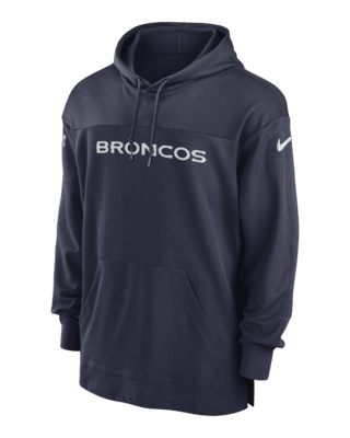 Nike NFL Therma-Fit Denver Broncos Fleece Hoodie Sweatshirt Men's Medium