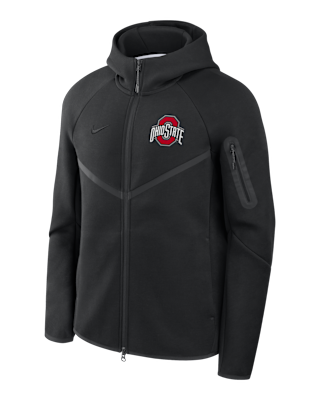 Мужская куртка Ohio State Tech Fleece Windrunner Nike College Full-Zip Hooded для бега