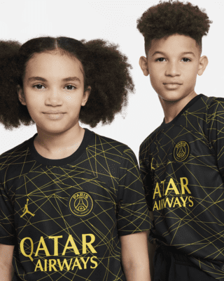 NIKE PARIS SAINT-GERMAIN JORDAN 2019 BOYS 3RD JERSEY BLACK - Soccer Plus