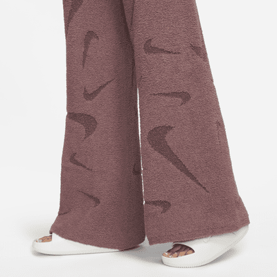 Pantaloni palazzo in maglia a vita alta Nike Sportswear Phoenix Cozy Bouclé – Donna