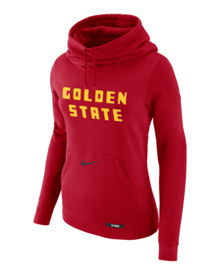 Женское худи Golden State Warriors Club City Edition Nike NBA Fleece Funnel-Neck Hoodie