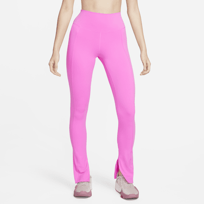 Leggings de tiro alto de largo completo con dobladillo dividido para mujer Nike One